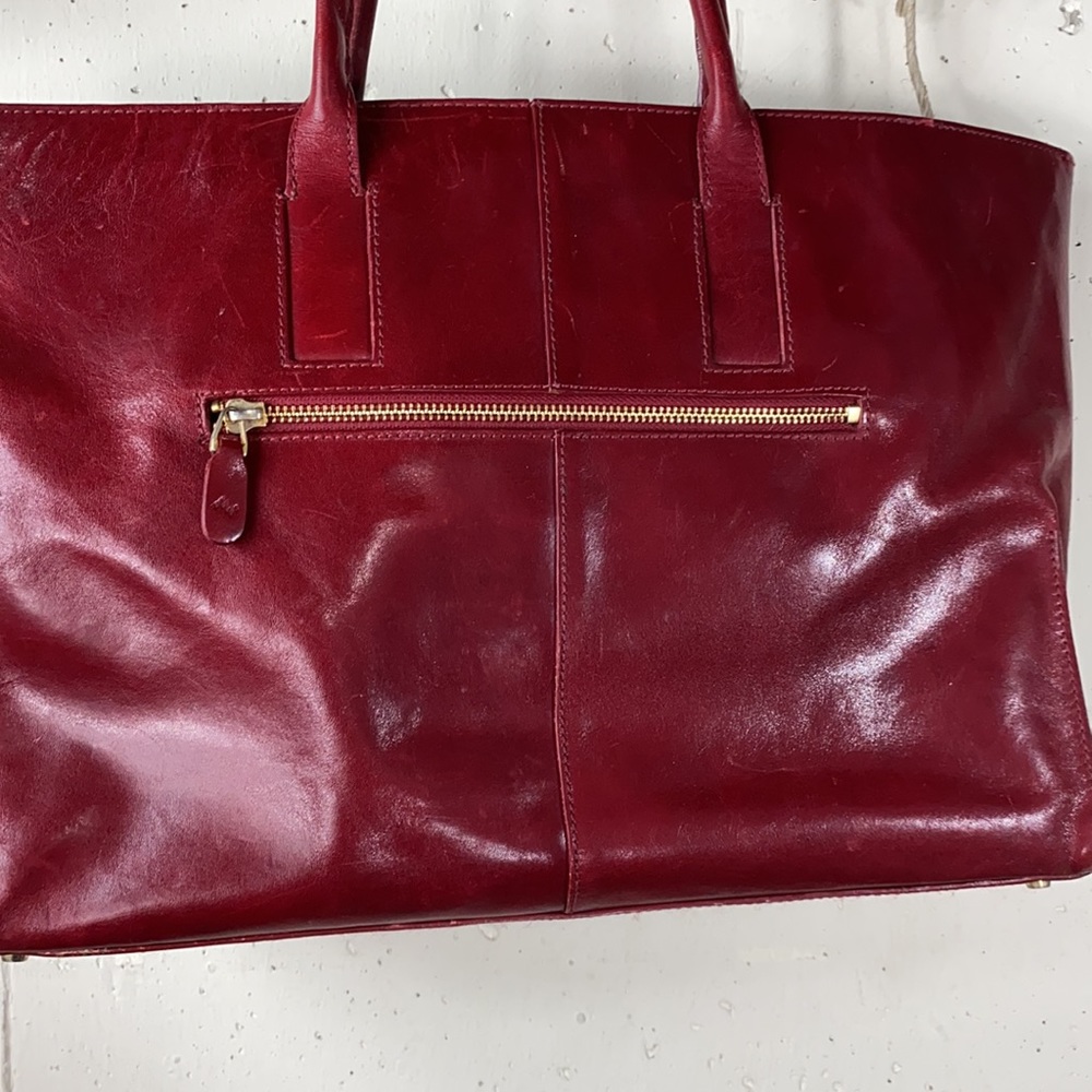 Authentic Monsac Original Burgandy Leather Handbag